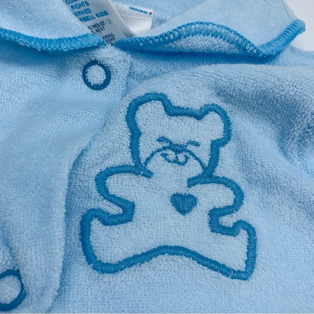 Vintage 1986 Campbell Kids by Carter's TerryCloth Footie Pajamas Small to 11lbs